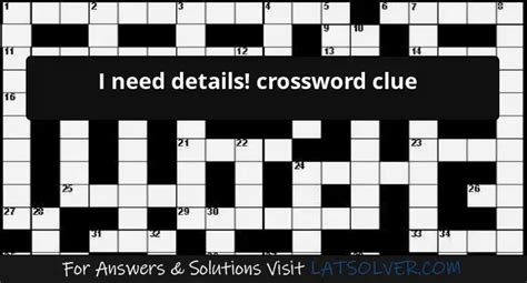 give details crossword clue|Gives details